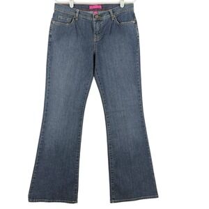 GLO Jeans Women's Blue Denim Jeans Size 9 Wide Leg Stretch Mid Rise